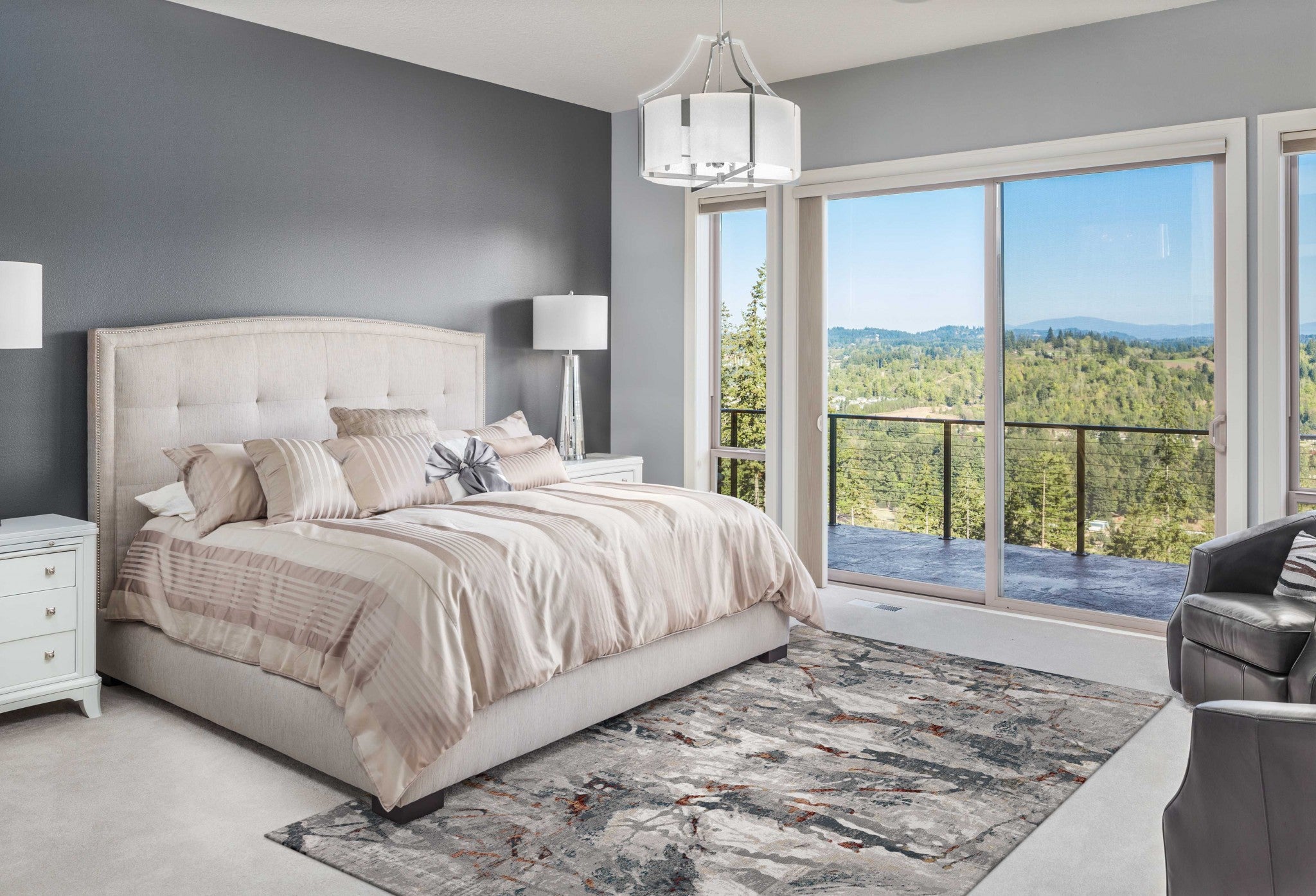 8 英尺 Seafoam 綠色手鉤海貝殼室內跑步地毯