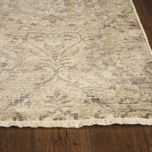 8' Sand Or Charcoal Polypropylene Runner Rug