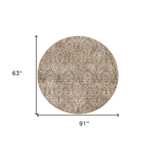 8' Sand Or Charcoal Polypropylene Runner Rug