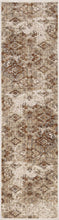7' Sand Ivory Machine Woven Distressed Traditional Round Area Rug