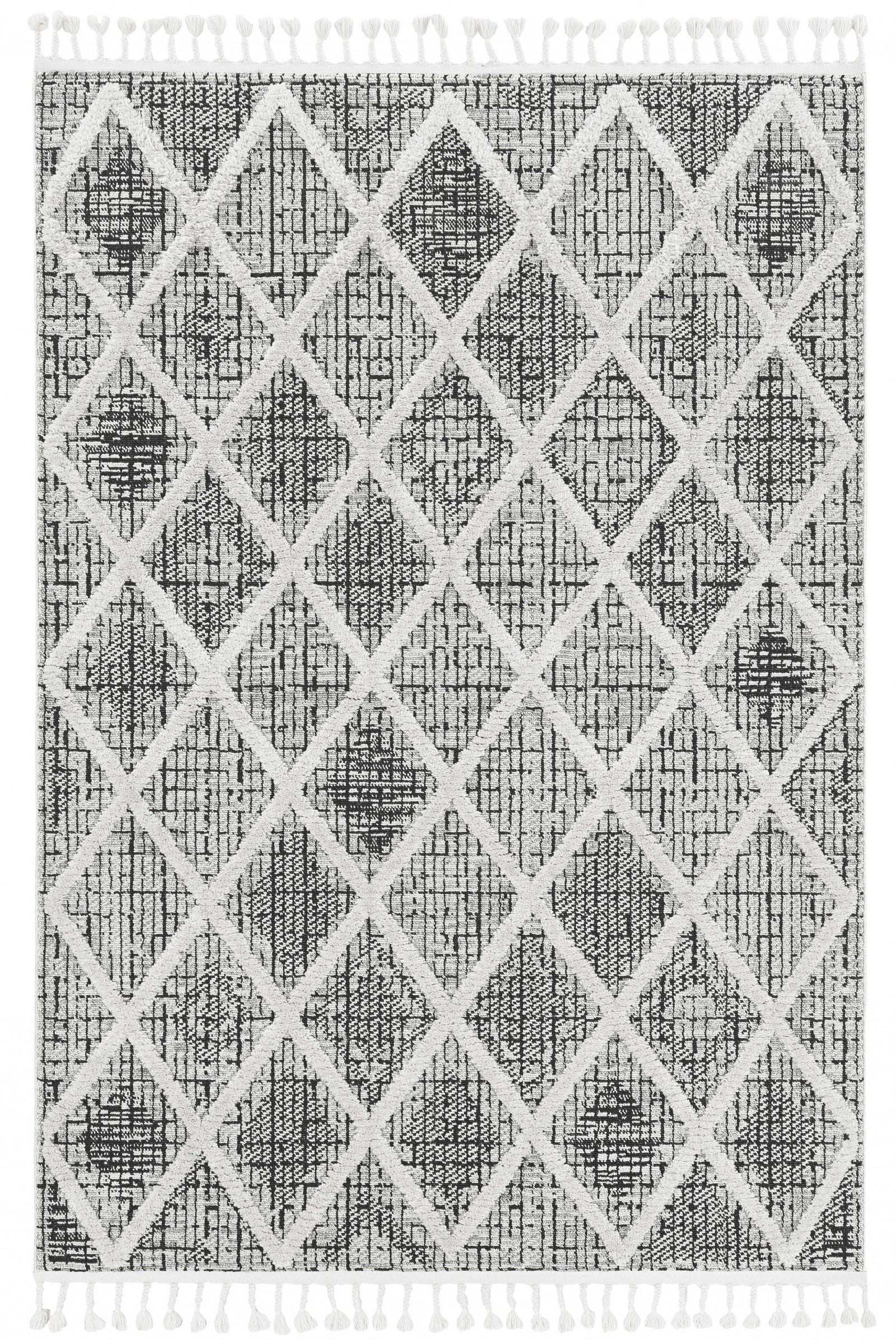144 X 180 Charcoal Polyester Rug