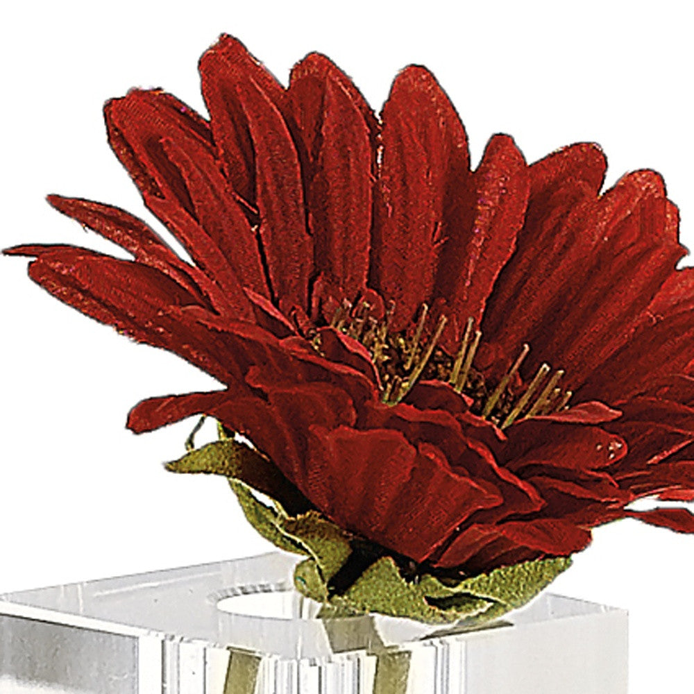 7 Hand Crafted Crystal Square Optical Bud Vase