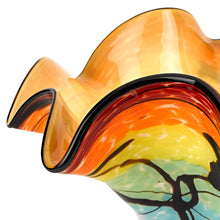 17 cuenco de centro de mesa de cristal de arte de diseño de disquete soplado a la boca