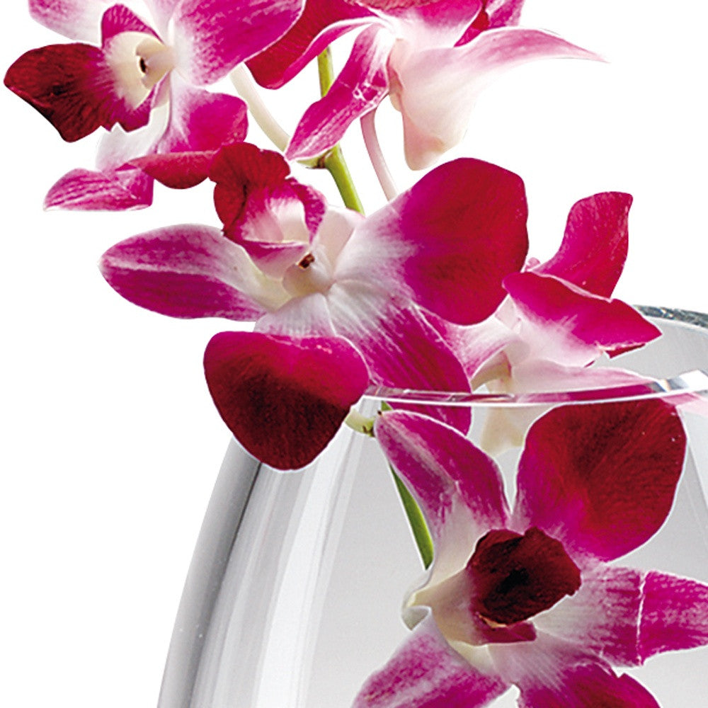 Mouth Blown Crystal European Made Crystal Vase 7”