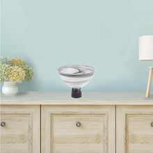 10 cuencos de centro de mesa con base de vidrio pulido soplado a boca