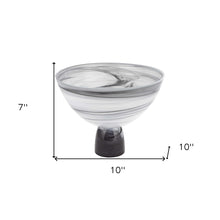 10 cuencos de centro de mesa con base de vidrio pulido soplado a boca