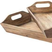 Natural Brown Wood With Grains And Knots Highlight Trays Set Of 2