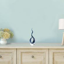 18 Multicolor Art Glass Centerpiece On Black Crystal Base