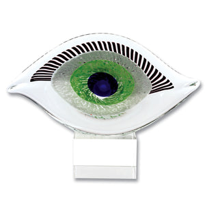 7 Multicolor Glass Art Glass Eye Centerpiece