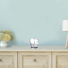 Cuenco de corazón de cristal europeo soplado a boca o votivo