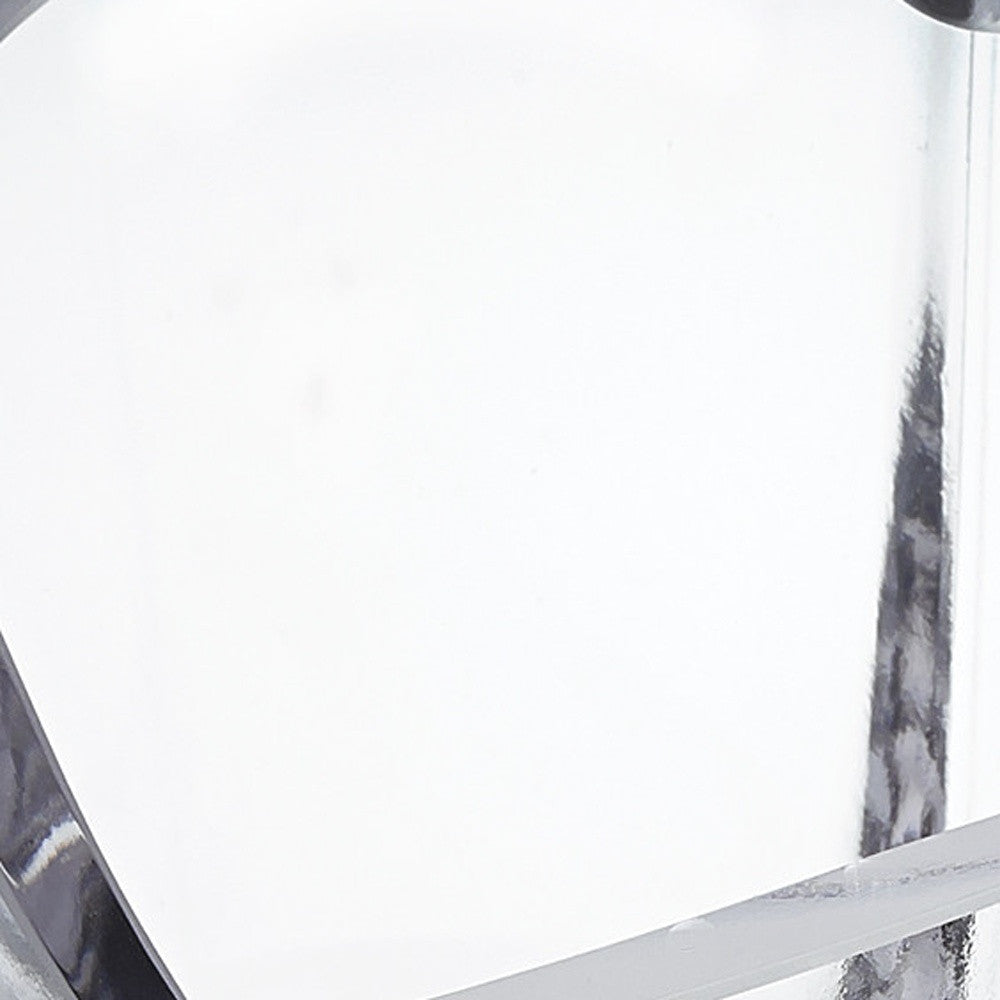 Cuenco de corazón de cristal europeo soplado a boca o votivo