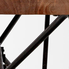 Rectangular Acacia Woodbrown Finish Iron Base Dining Bench