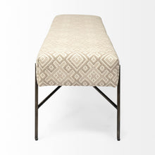 Rectangular Metalblack Metal Base Cream Uphpolstry Accent Based