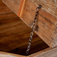 Mesa de centro Octogan de madera maciza con tapa abatible y almacenamiento