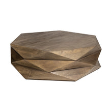 Hexagonal Hinged Solid Wood Top And Base Coffee Table
