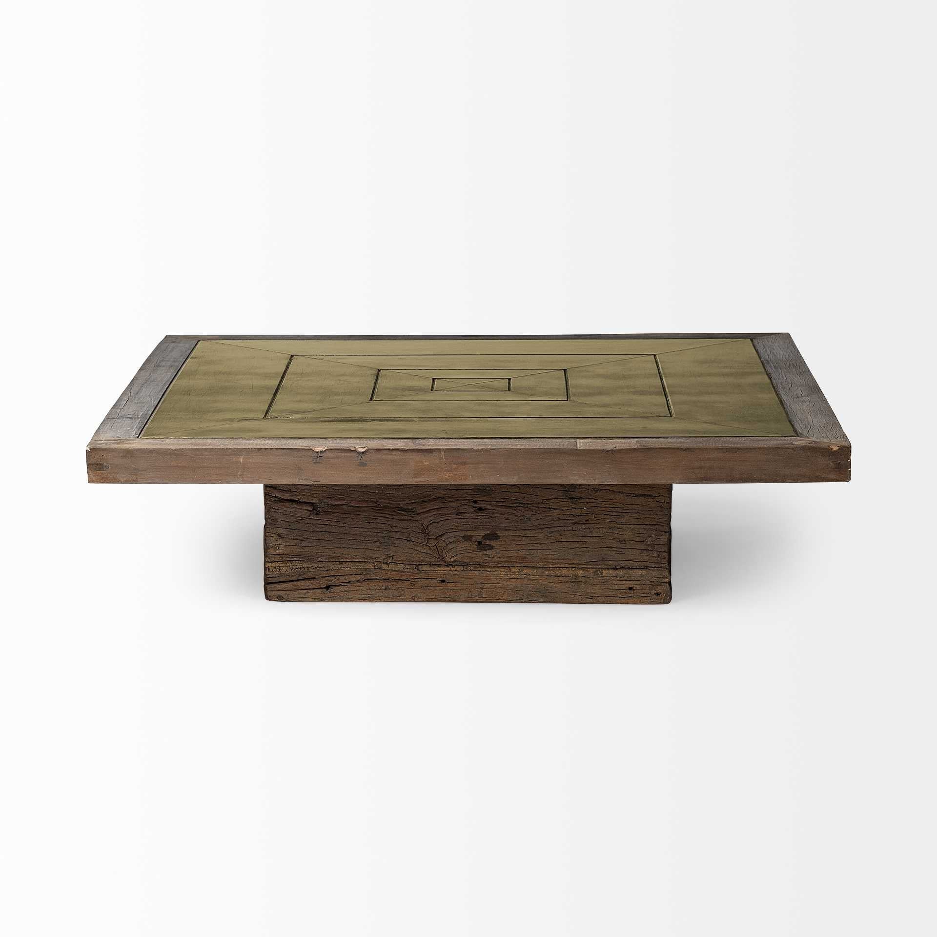 Square Solid Wood Table And Base Coffee Table