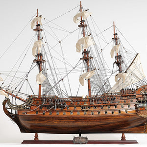 Sailboat Model With Chrome And Brass Fittings