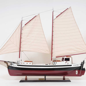 Sailboat Model With Solid Wood Base
