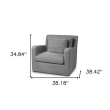 Castlerock gris funda tapizada asiento de tela silla decorativa ancha con estructura y patas de madera