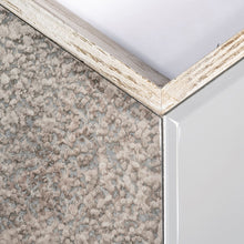 Espejo de pared Chevron con marco de madera natural