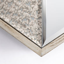 Espejo de pared Chevron con marco de madera natural