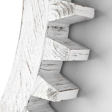 35.5 英寸圓形白色木框壁鏡