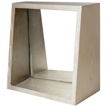 Caja de espejo de madera de champán