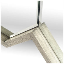 Espejo de pared con marco de madera gris