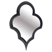 Espejo de pared con marco de madera negra