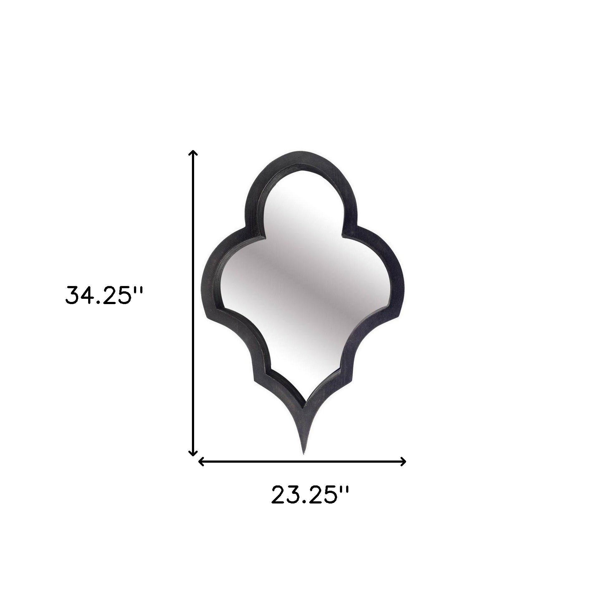 Espejo de pared con marco de madera negra