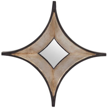 Star Champagne Wood Frame Wall Mirror