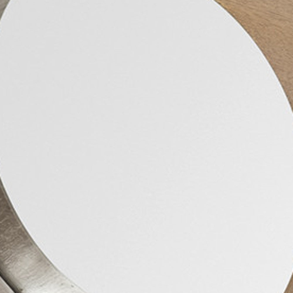 Espejo de pared con marco redondo con acabado de nogal de 17" Cog