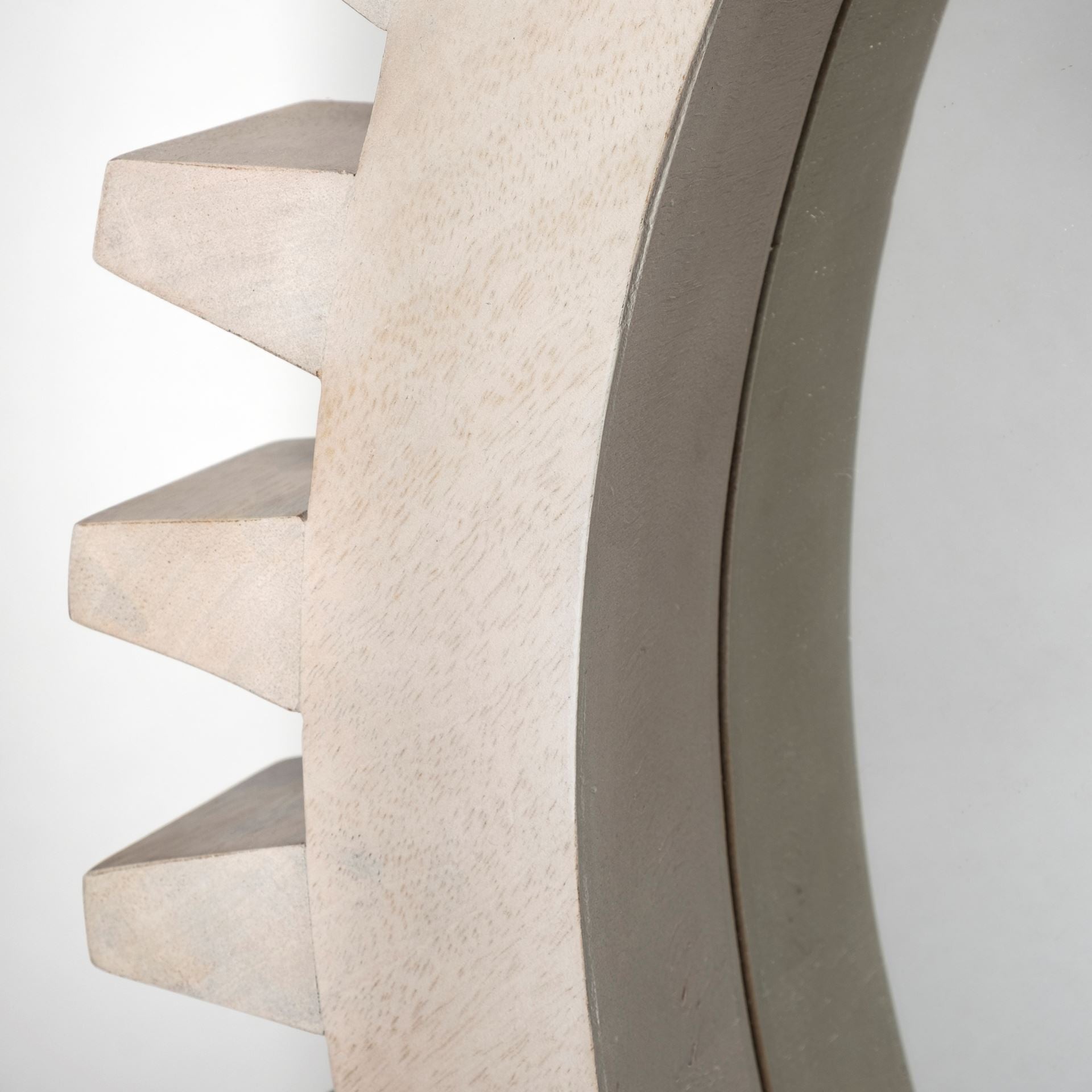 Espejo de pared redondo con marco de madera blanca de 35.5"