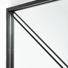 Rectangular Black Metal Frame Wall Mirror