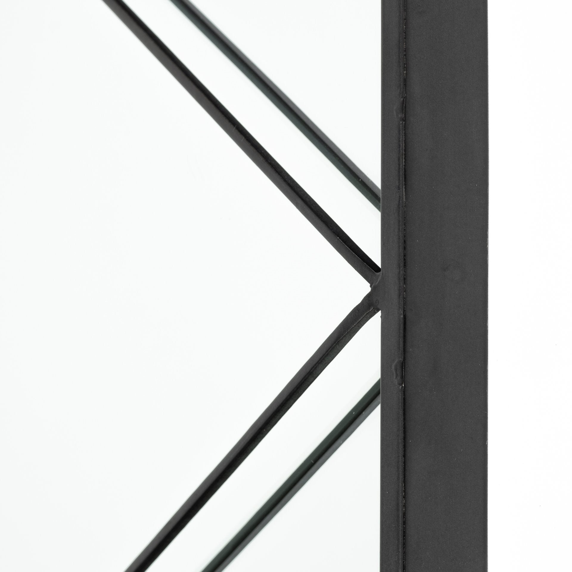 Rectangular Black Metal Frame Wall Mirror