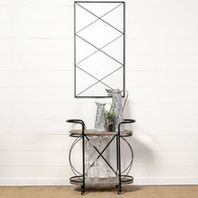 Rectangular Black Metal Frame Wall Mirror