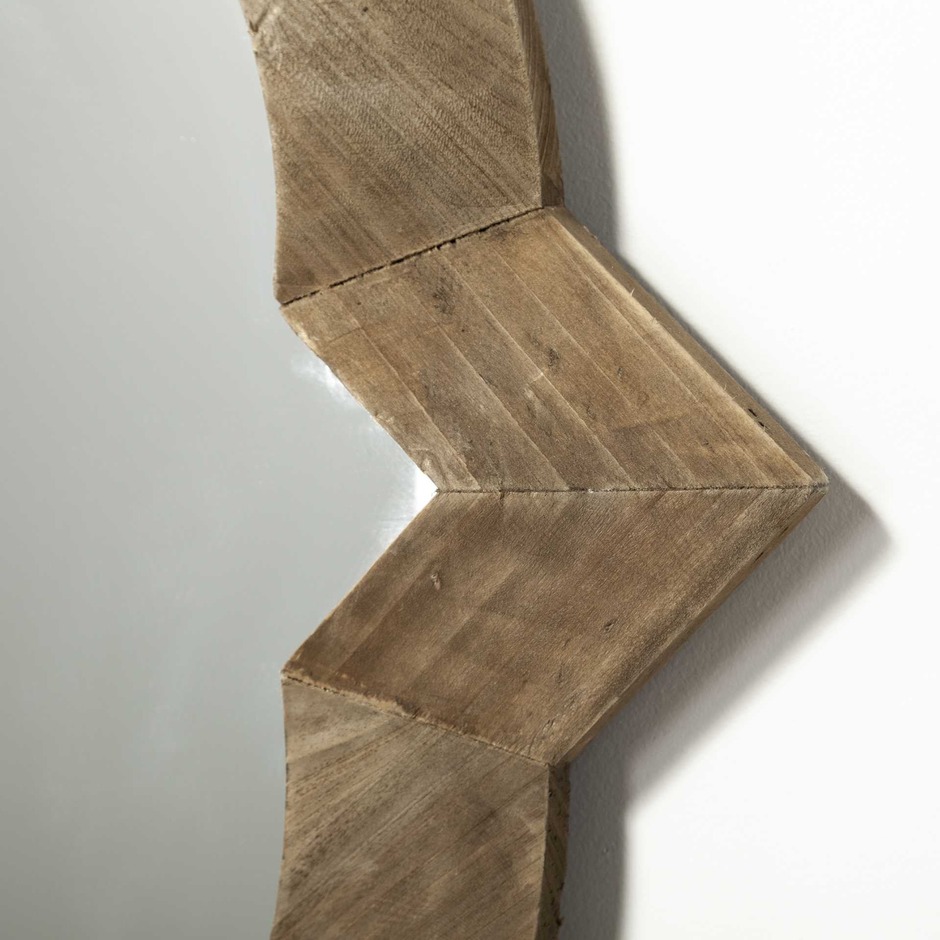 23 英寸圓方形棕色木框壁鏡