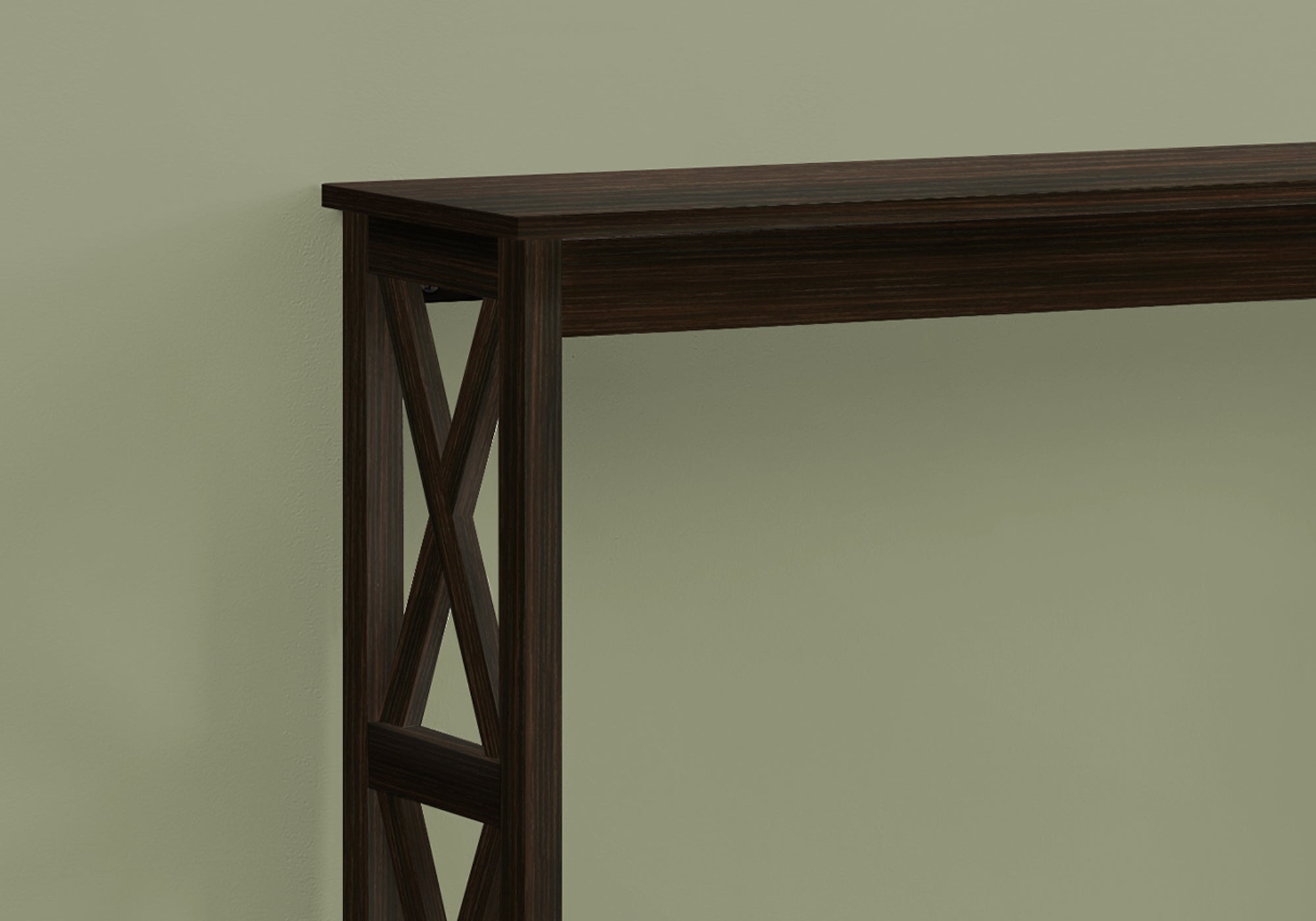 Rectangular Espresso Hall Console Accent Table