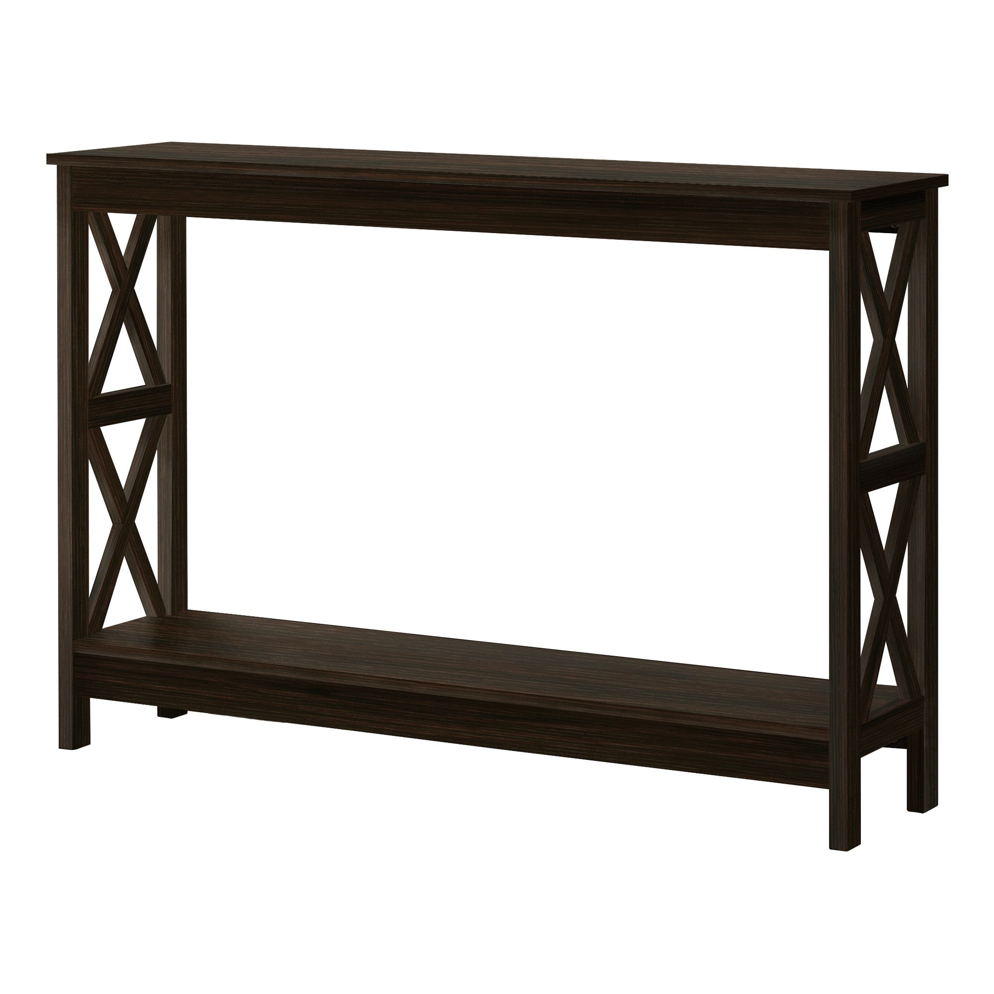 Rectangular Espresso Hall Console Accent Table