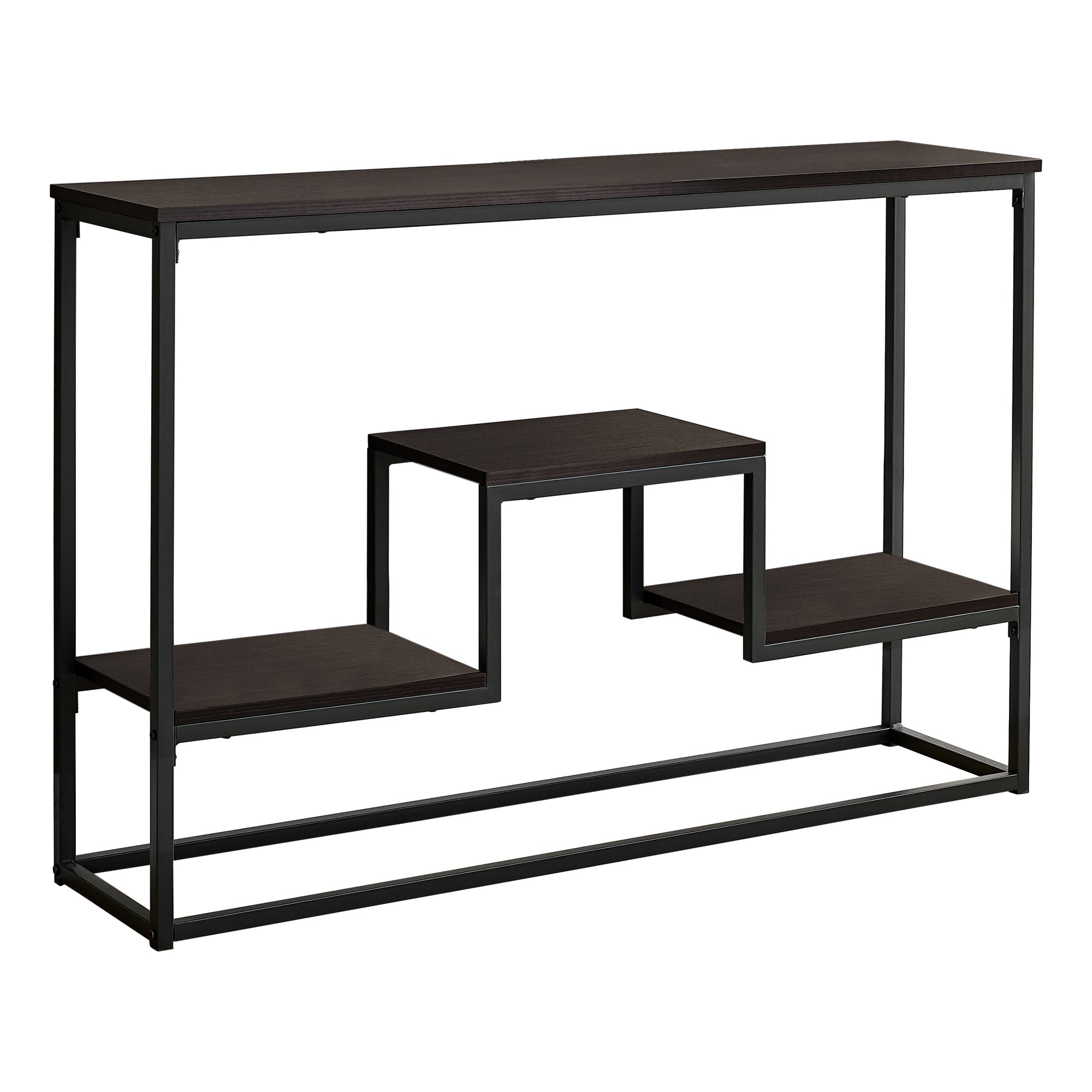 Mesa decorativa de consola de pasillo espresso rectangular de 48"