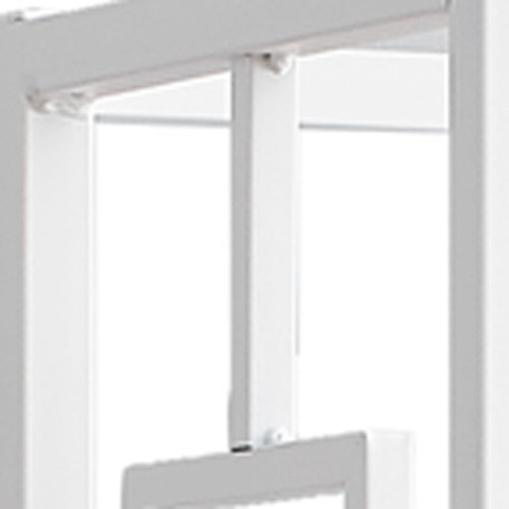 62" 4 Tier Bookcase Whitewithwhite Metal Etagere