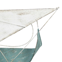 Sailboat Metal Centerpiece  In Distressed Finish