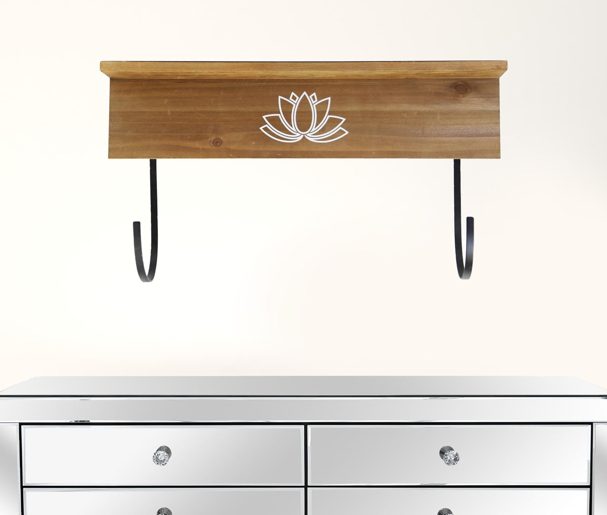 Yoga Mat Shelf With J-Hooks