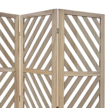 3 Panel Room Divider With Tropical Leaf