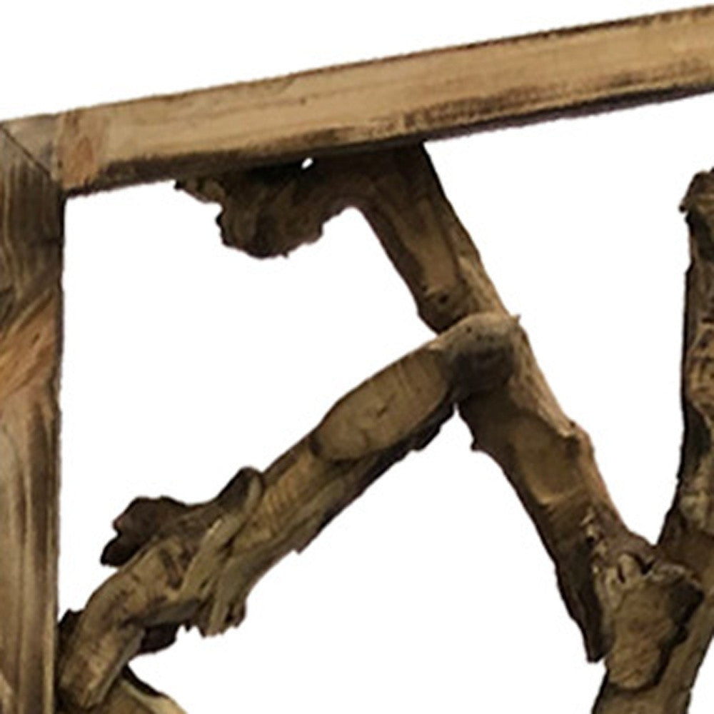 帶熱帶樹葉的 4 面板房間隔斷