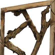 帶熱帶樹葉的 4 面板房間隔斷