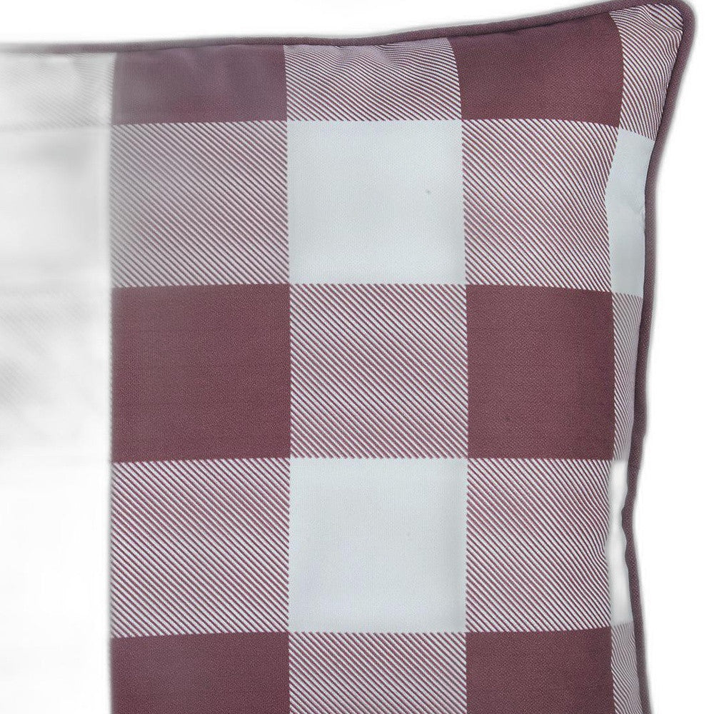 Set Of 2 18" Fall Thanksgiving Gingham Throw Pillow Cover