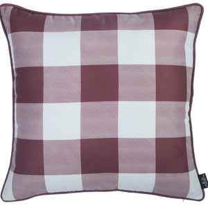 Set Of 2 18" Fall Thanksgiving Gingham Throw Pillow Cover