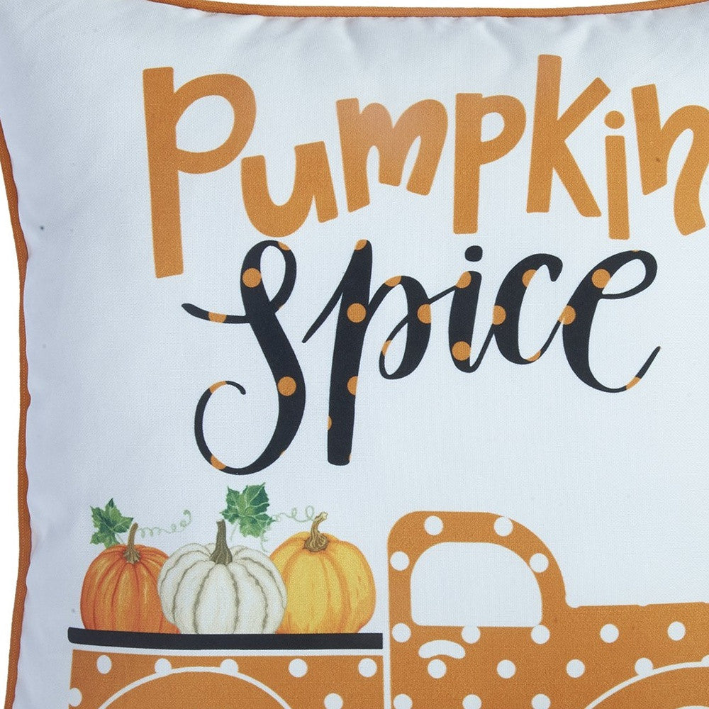 Set Of 2 18" Thanksgiving Pumpkin Spice Throw Pillow Cover In Multicolor