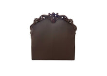 Tufted Dark Brown Upholstered Faux Leather Bed